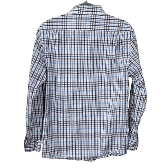 Tommy Hilfiger Men's Button Front Shirt Slim Fit Plaid Red White Blue 15 1/2 - Picture 2 of 6